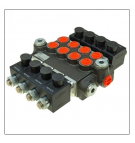 4-section hydraulic manifold, electrically controlled 12V